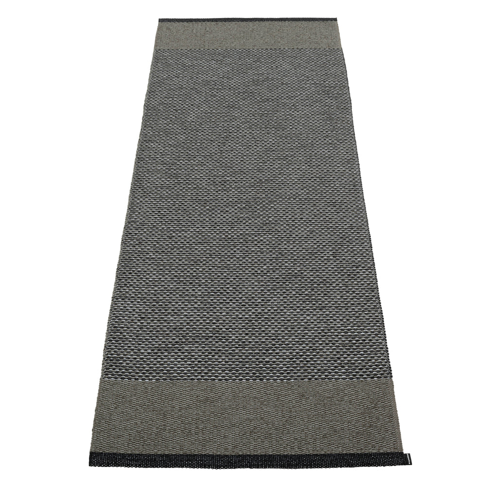 Pappelina - Edit Teppich | 70 x 200 cm / black / charcoal/granit metallic