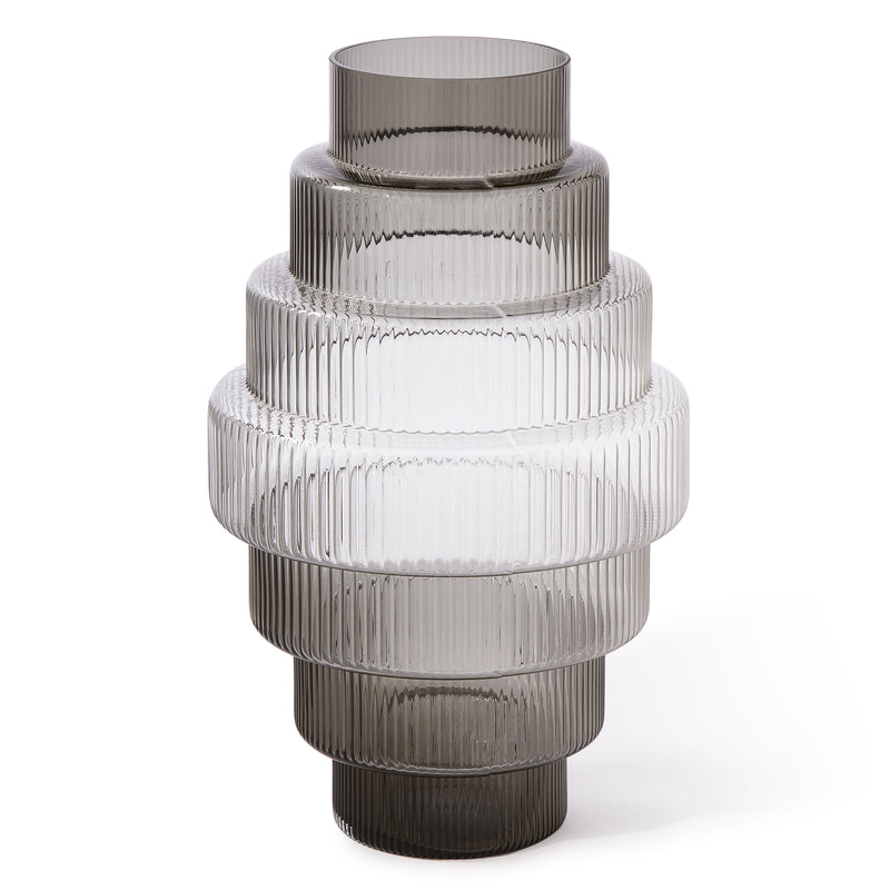POLSPOTTEN - Steps Vase | XXL / dunkelgrau