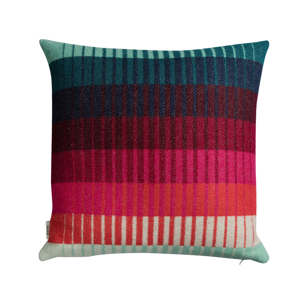 Røros Tweed - Åsmund Gradient Kissen | rot/türkis