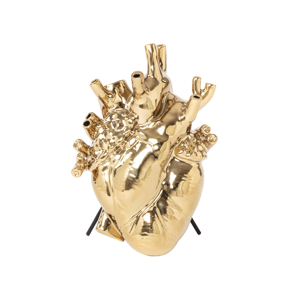 Seletti - Love in Bloom Heart Vase | gold