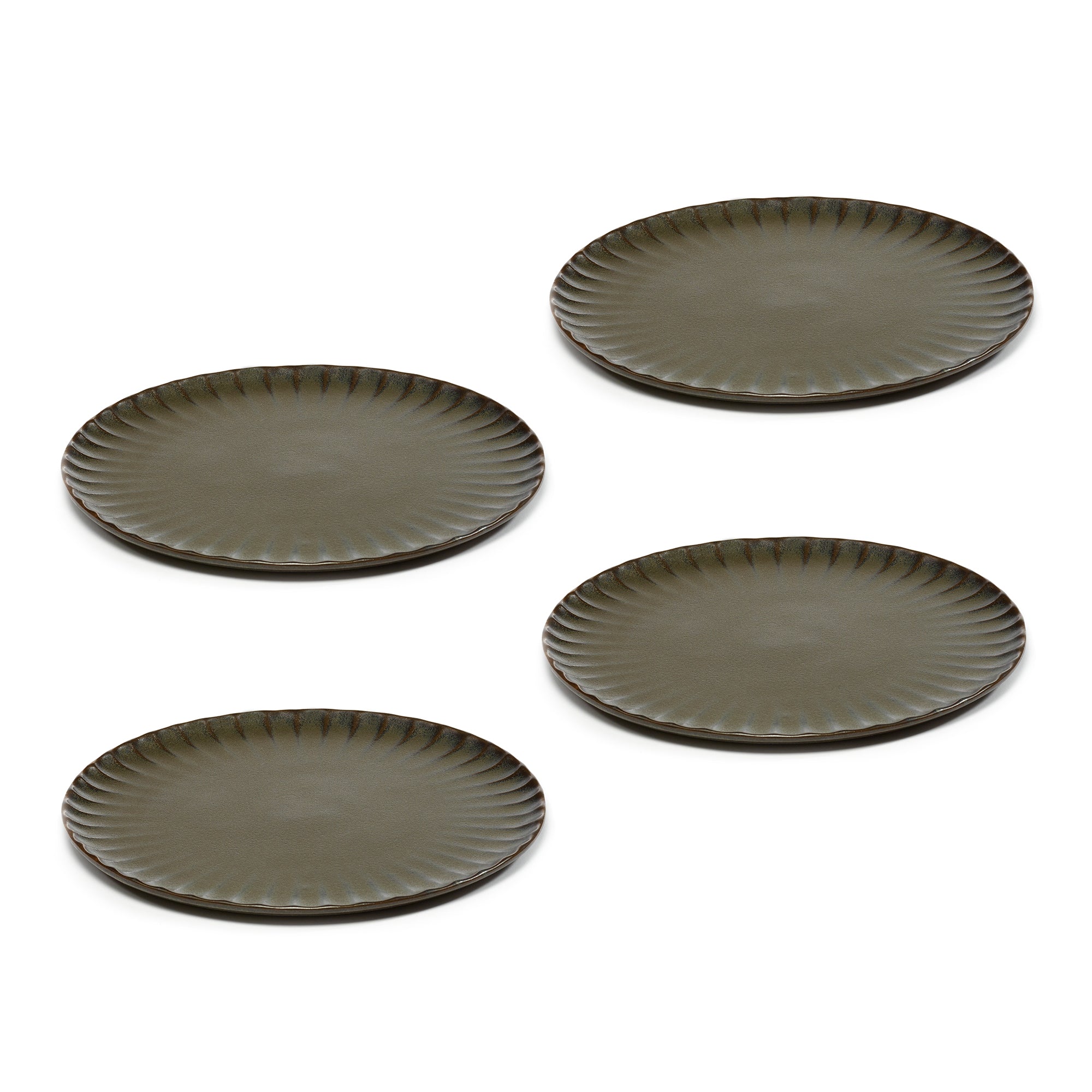 Serax - Inku Teller | 4er-Set / Ø 24 cm / grün