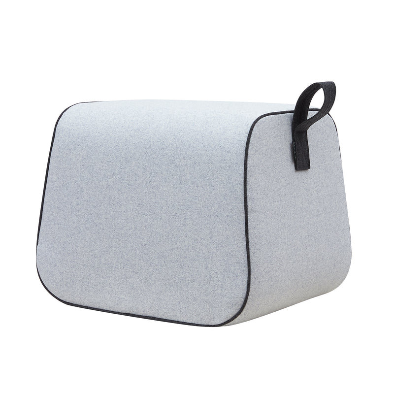 Softline - Nector Hocker | Filz Melange silber-grau (612)