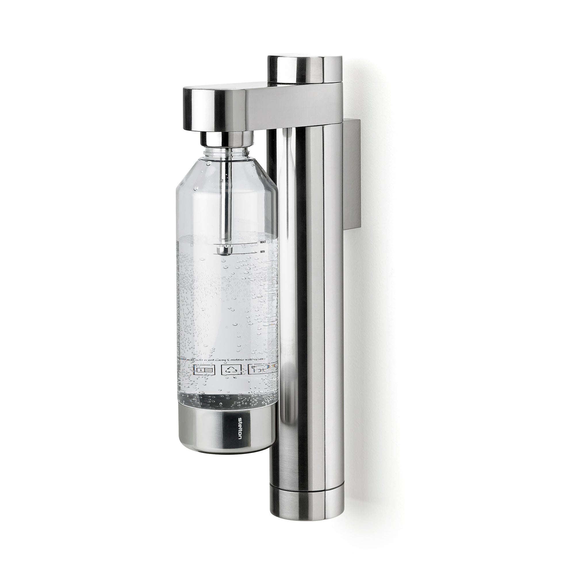 Stelton - Brus Wassersprudler für die Wand | Edelstahl