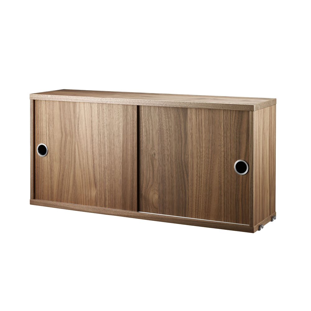 String - Schrankmodul mit Schiebetüren | 78 x 20 cm / Walnuss