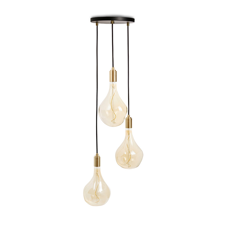 Tala - Triple Pendelleuchte Set | Brass / schwarz / Messing