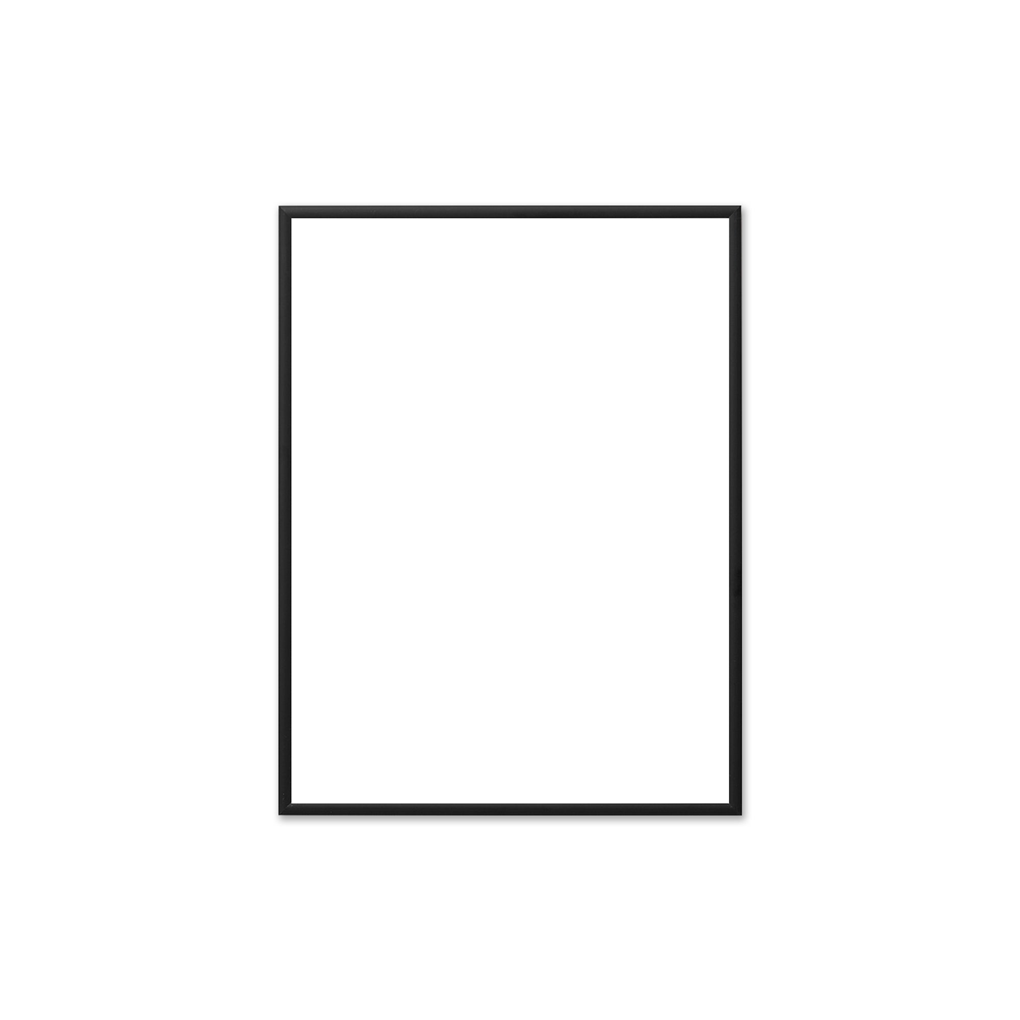 The Poster Club - Bilderrahmen Aluminium schwarz | Echtglas / 30 x 40 cm