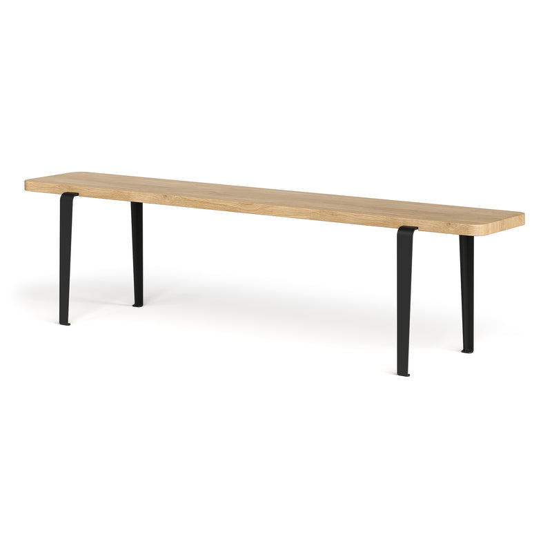 TipToe - LOU Bank | Eiche / 170 x 30 cm / graphitschwarz