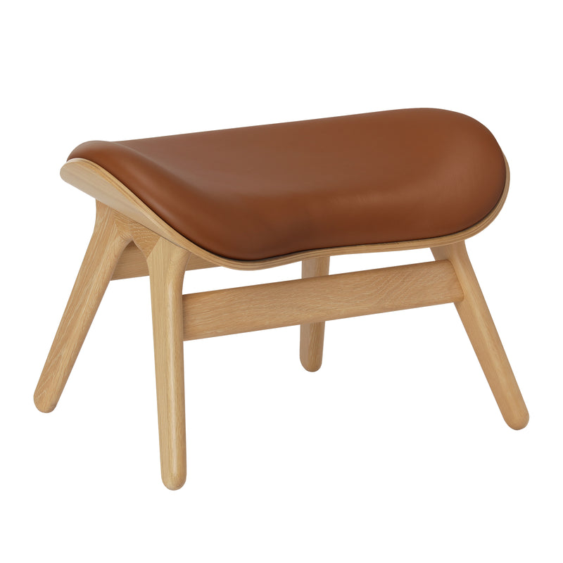 Umage - A Conversation Piece Ottoman | Eiche natur  / Lederoptik Cognac