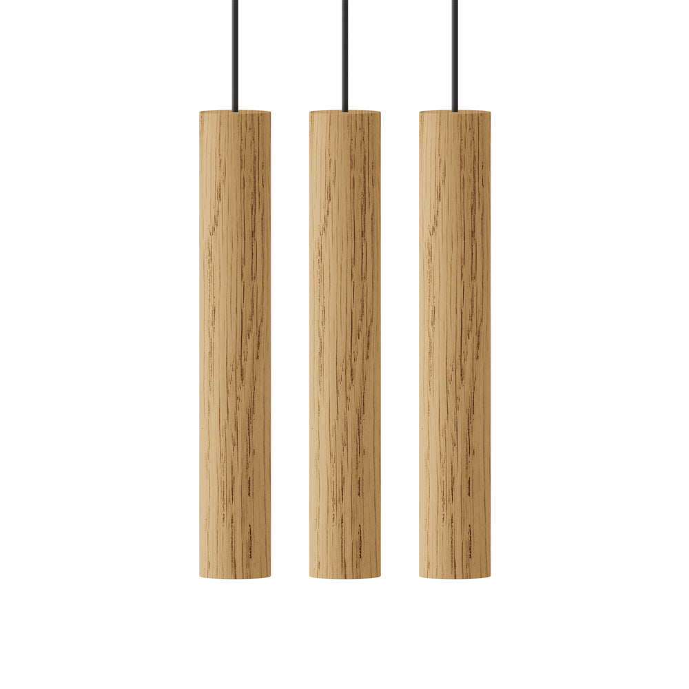 Umage - Chimes Pendelleuchte LED | Cluster 3 / Eiche / Ø 3 x 22 cm