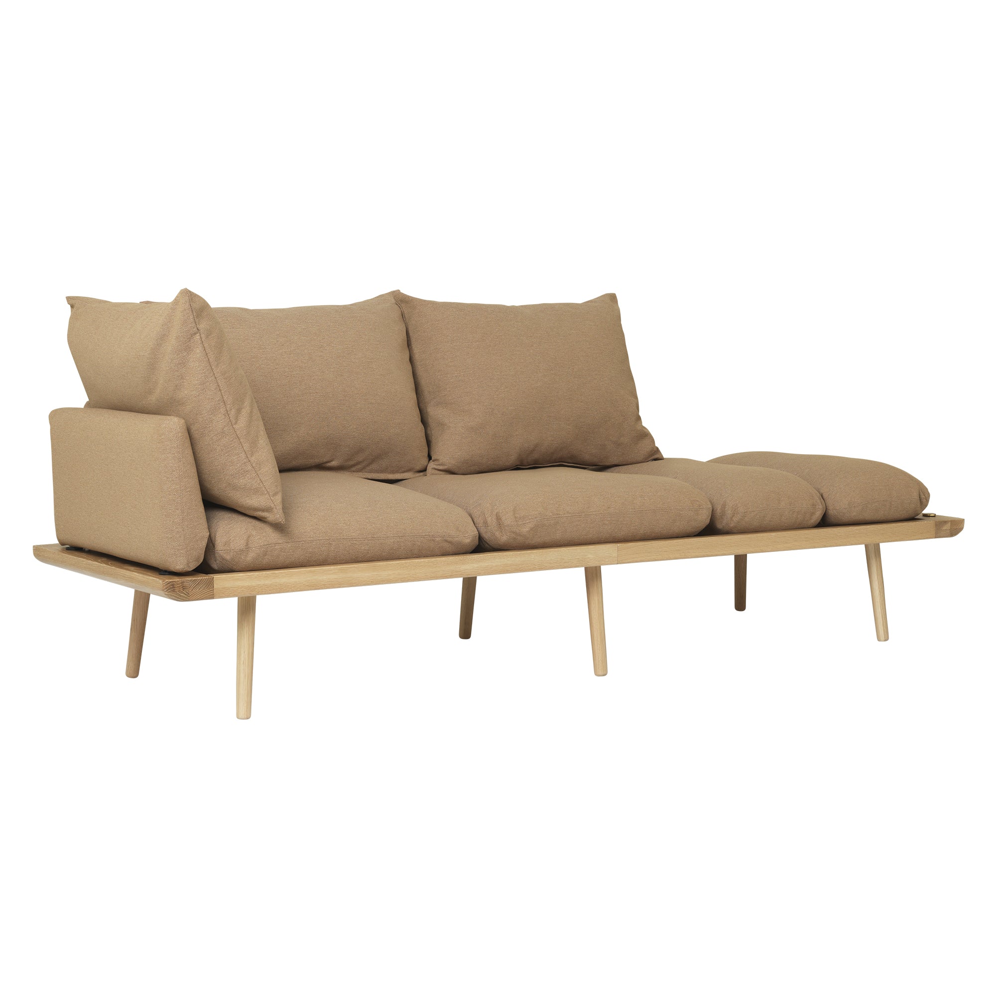 Umage - Lounge Around 3-Sitzer Sofa |  sugar brown / Eiche