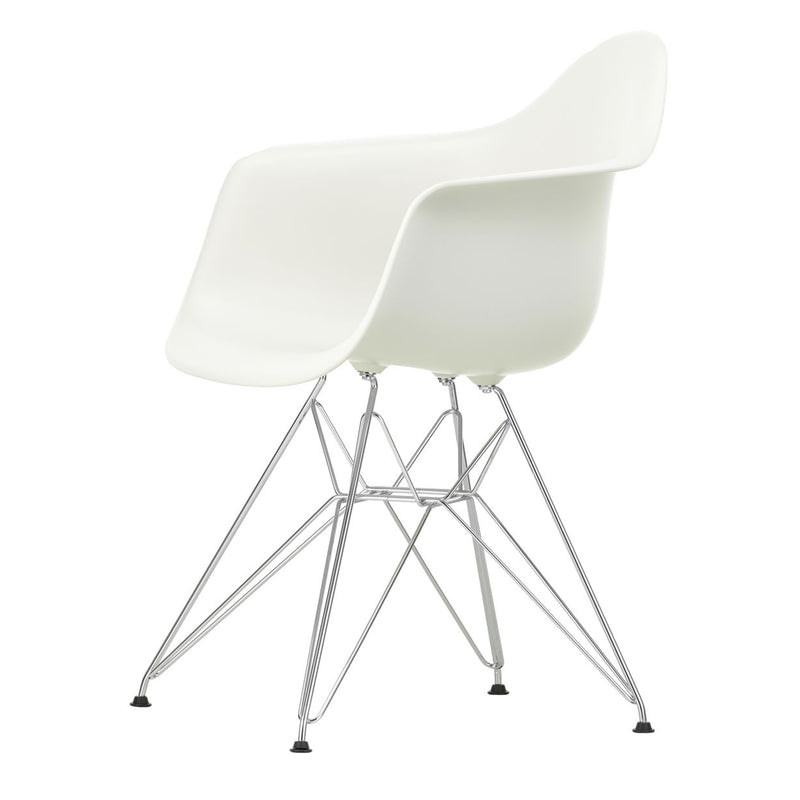 Vitra - Eames Plastic Armchair DAR RE | Filzgleiter basic dark / weiß / verchromt
