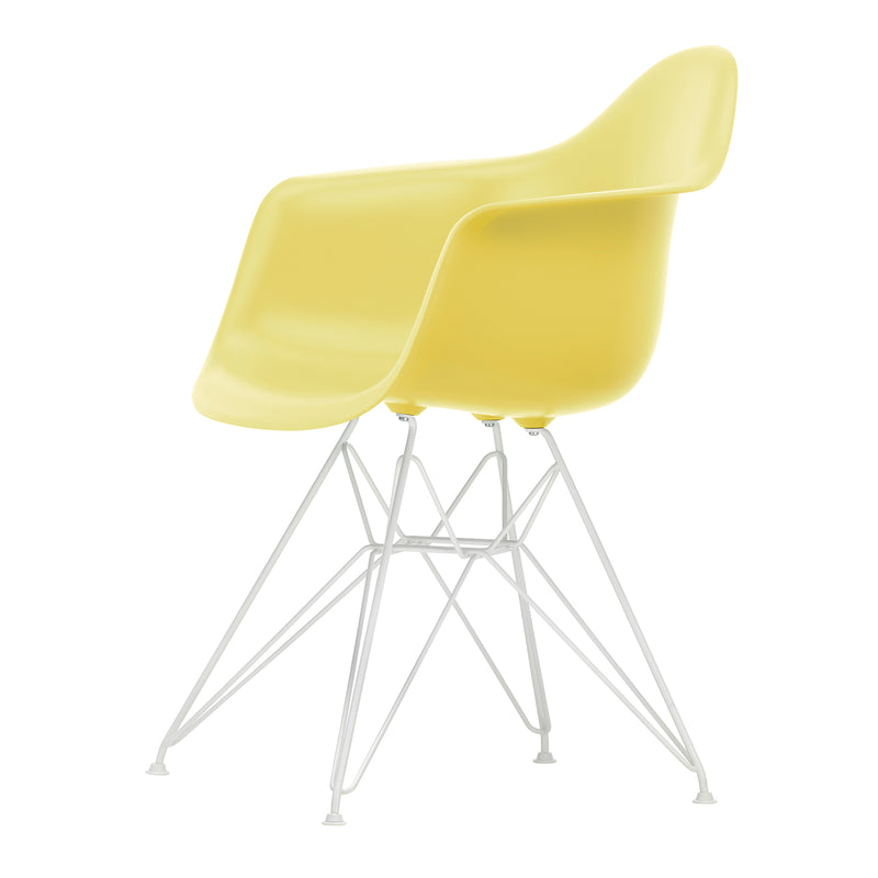 Vitra - Eames Plastic Armchair DAR RE | Filzgleiter weiß / citron RE / weiß