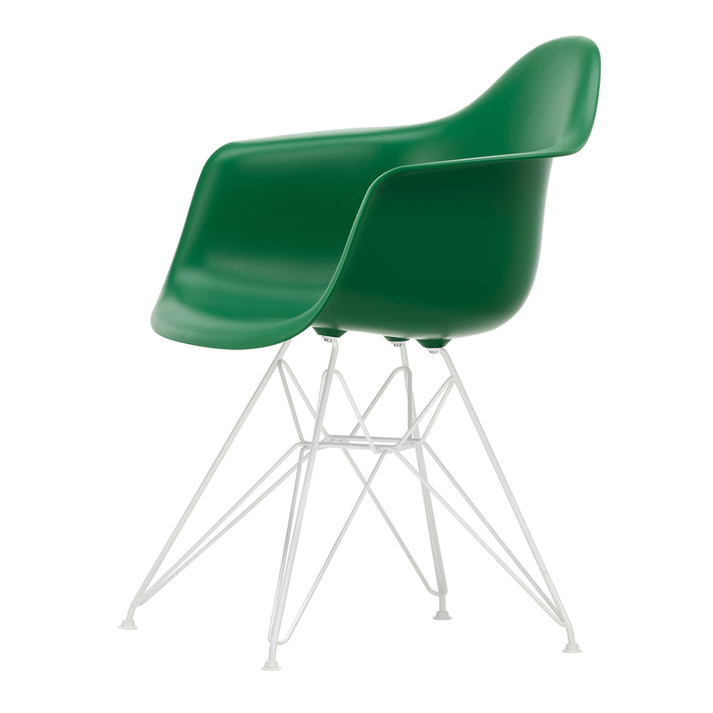 Vitra - Eames Plastic Armchair DAR RE | Filzgleiter weiß / smaragd RE / weiß