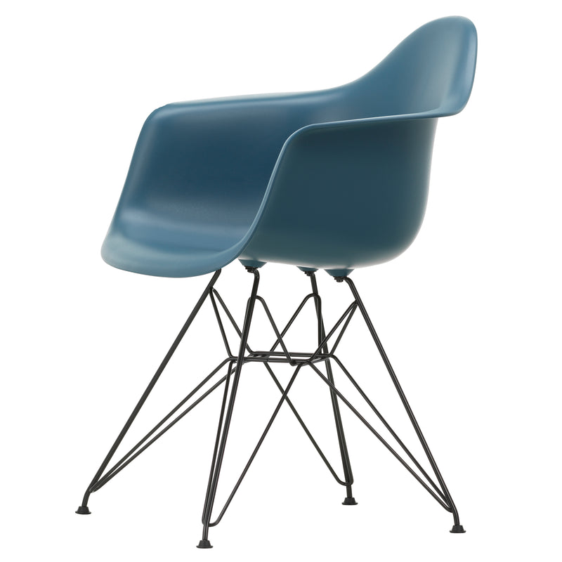Vitra - Eames Plastic Armchair DAR RE | Filzgleiter basic dark / meerblau RE / schwarz