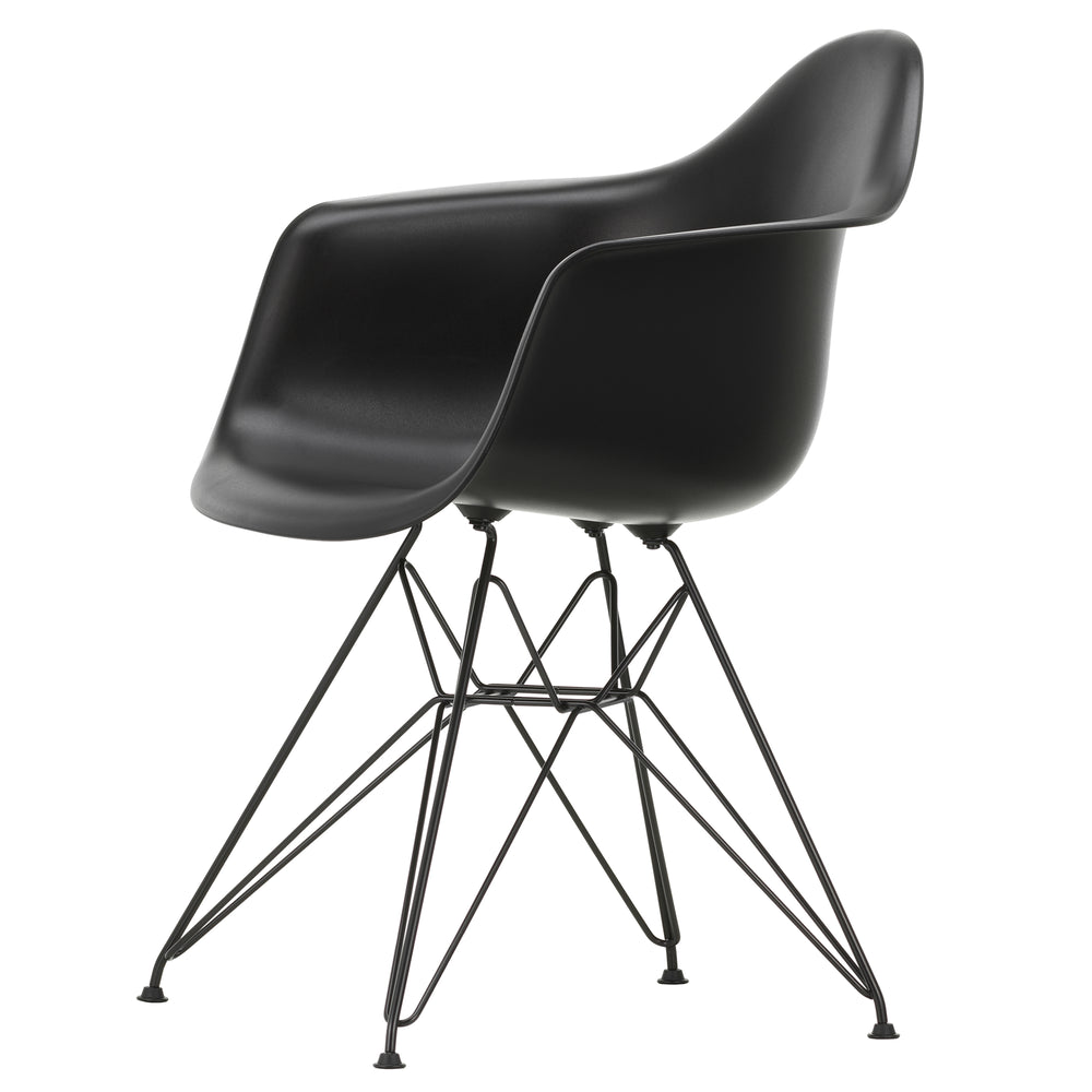 Vitra - Eames Plastic Armchair DAR RE | Filzgleiter basic dark / tiefschwarz RE / schwarz