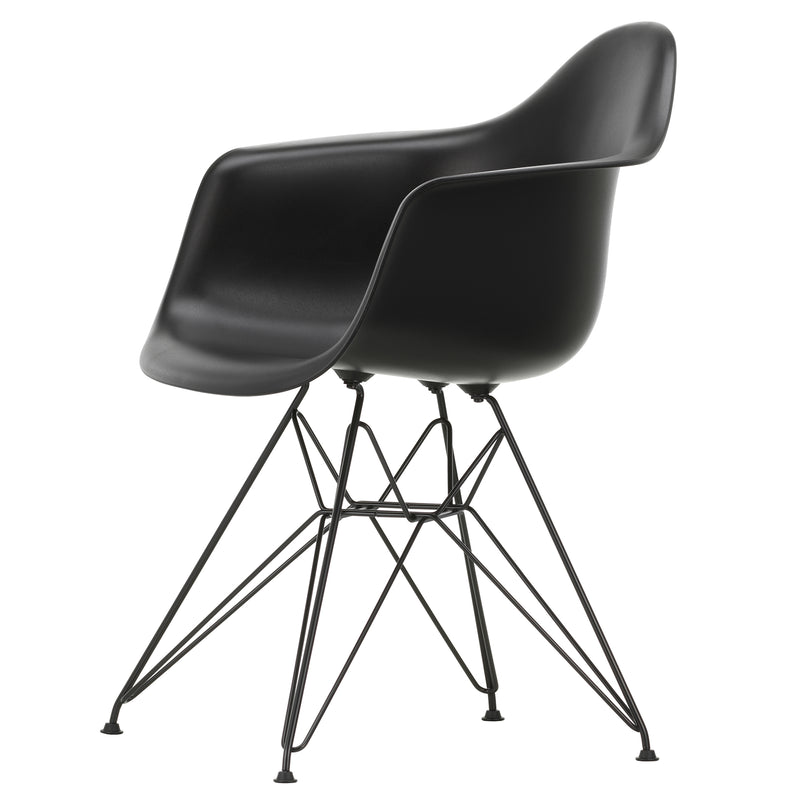 Vitra - Eames Plastic Armchair DAR RE | Filzgleiter basic dark / tiefschwarz RE / schwarz