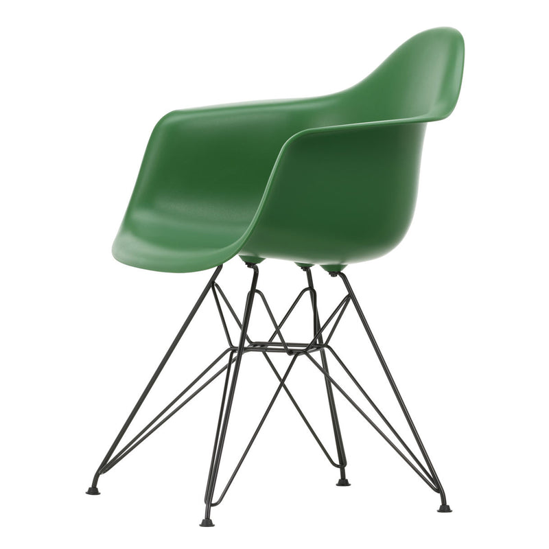 Vitra - Eames Plastic Armchair DAR RE | Filzgleiter basic dark / smaragd RE / schwarz