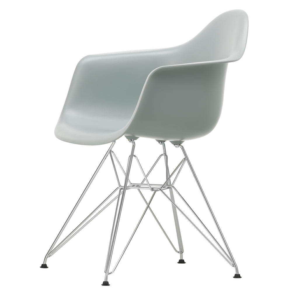 Vitra - Eames Plastic Armchair DAR RE | Filzgleiter basic dark / hellgrau RE / verchromt