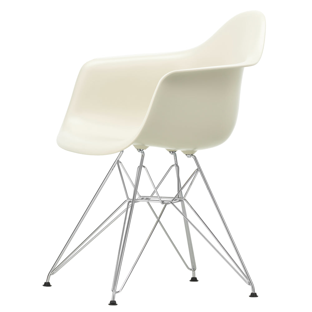 Vitra - Eames Plastic Armchair DAR RE | Filzgleiter basic dark / kieselstein RE / verchromt