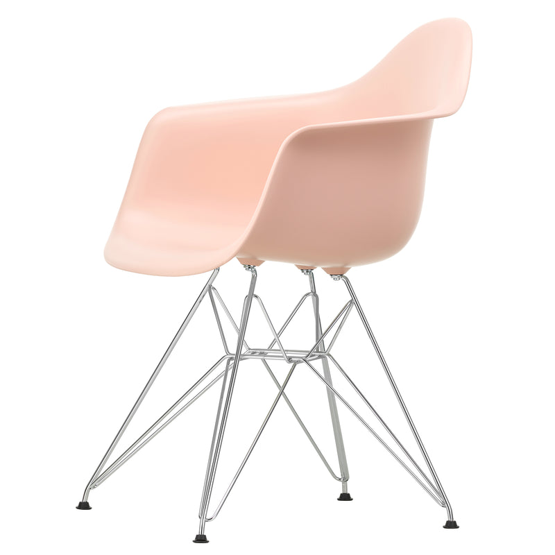 Vitra - Eames Plastic Armchair DAR RE | Filzgleiter basic dark / zartrosé RE / verchromt