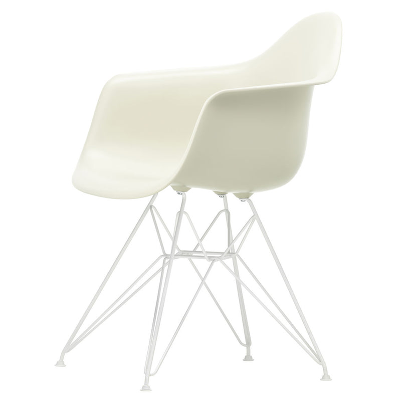 Vitra - Eames Plastic Armchair DAR RE | Filzgleiter weiß / kieselstein RE / weiß