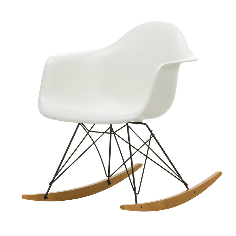 Vitra - Eames Plastic Armchair RAR | Kufen Ahorn gelblich / weiß / schwarz, Kufen Ahorn gelblich / weiß RE / schwarz