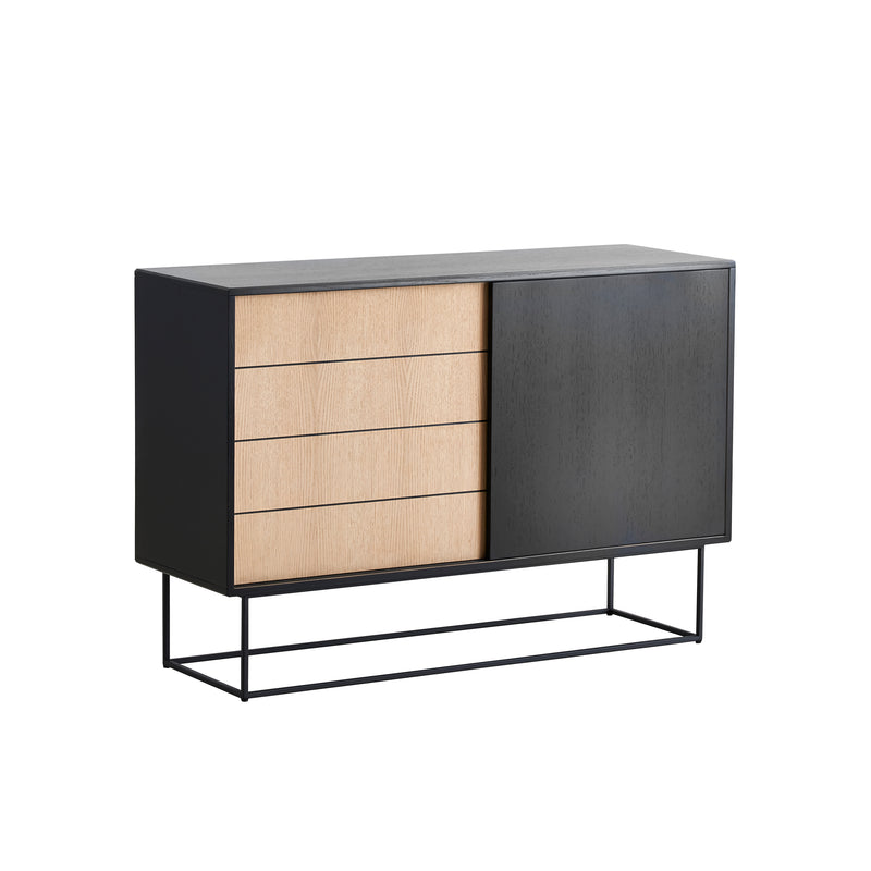 Woud - Virka Sideboard | hoch / schwarz