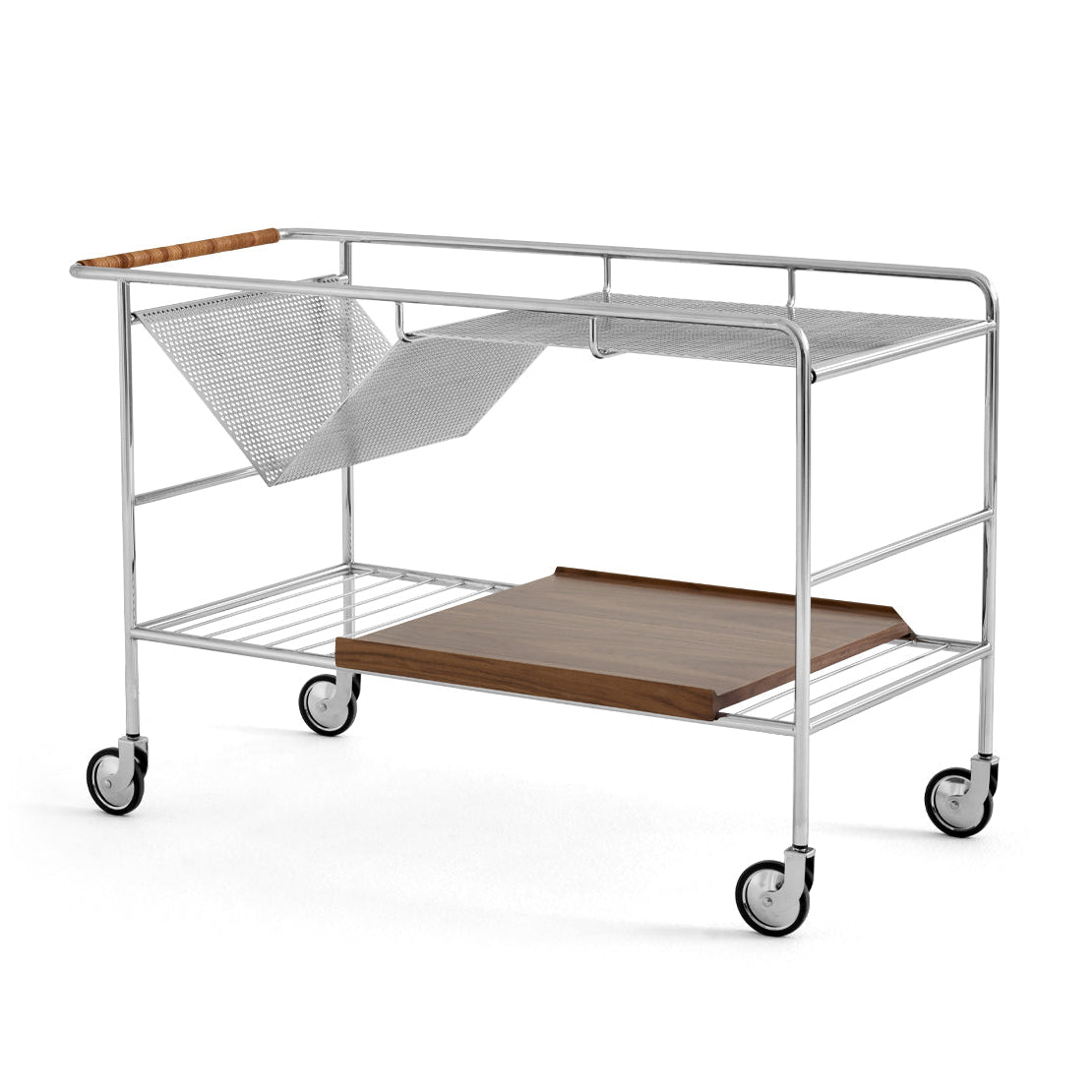 &amp;Tradition - Alima NDS1 Servierwagen | Chrom / Walnuss