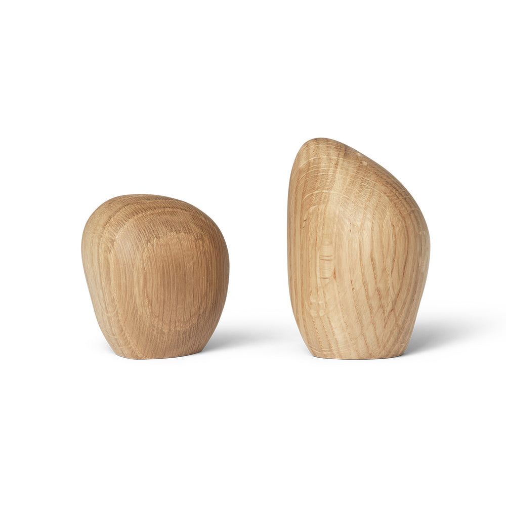 Ferm Living - Cairn Salz- und Pfefferstreuer | Eiche lackiert