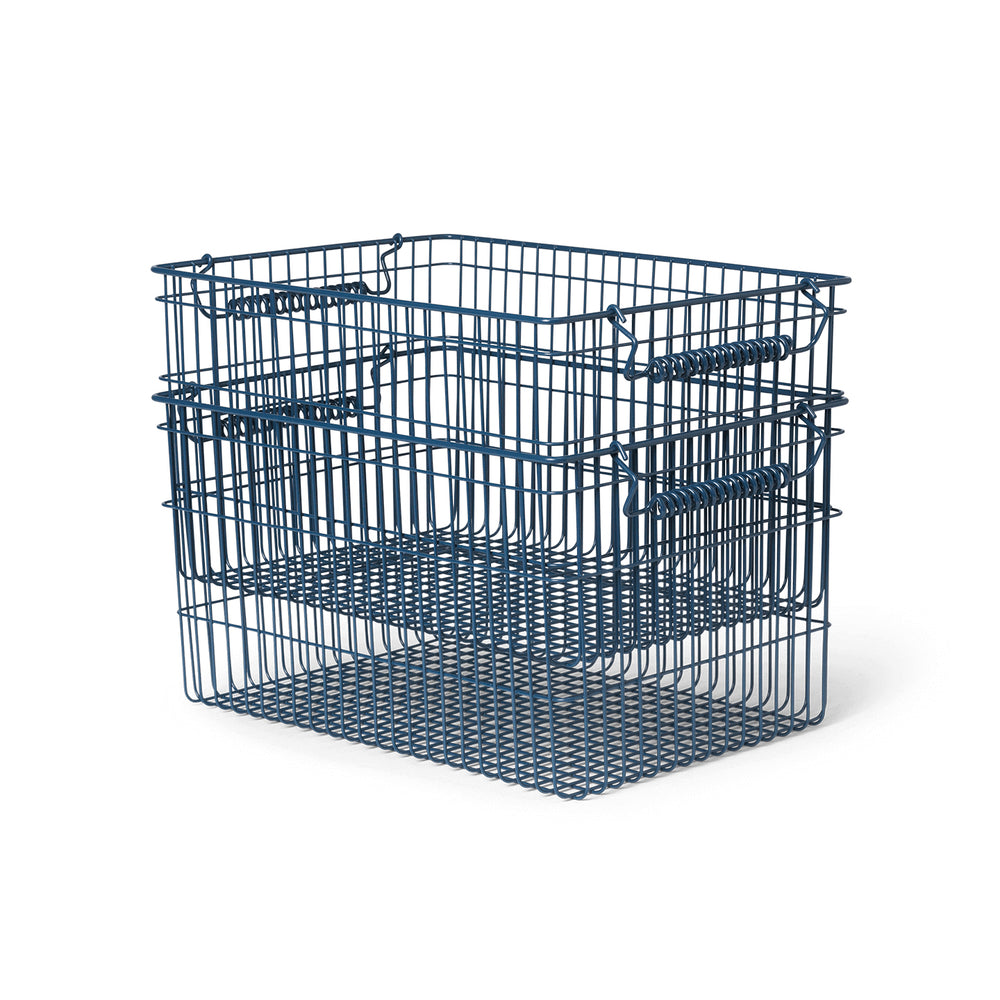 Ferm Living - Cala Stapelbare Körbe | dunkelblau