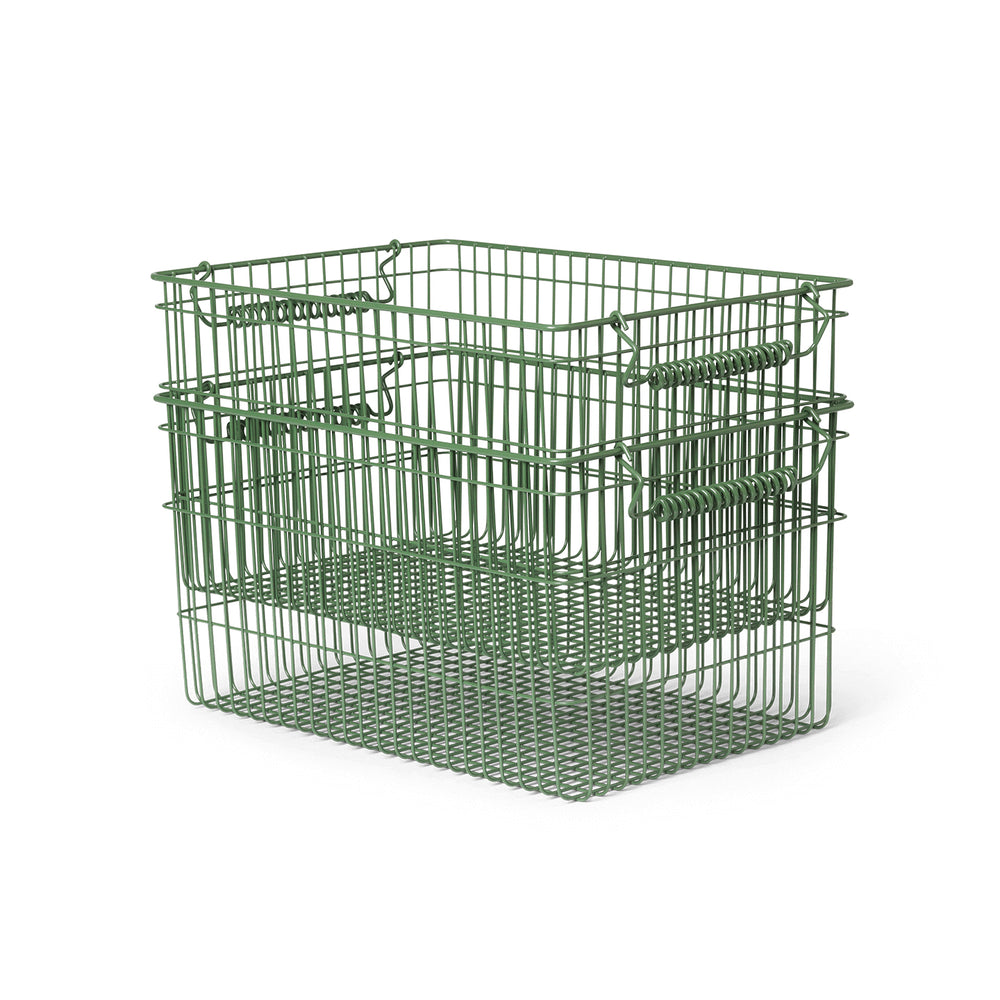 Ferm Living - Cala Stapelbare Körbe | verdant grün