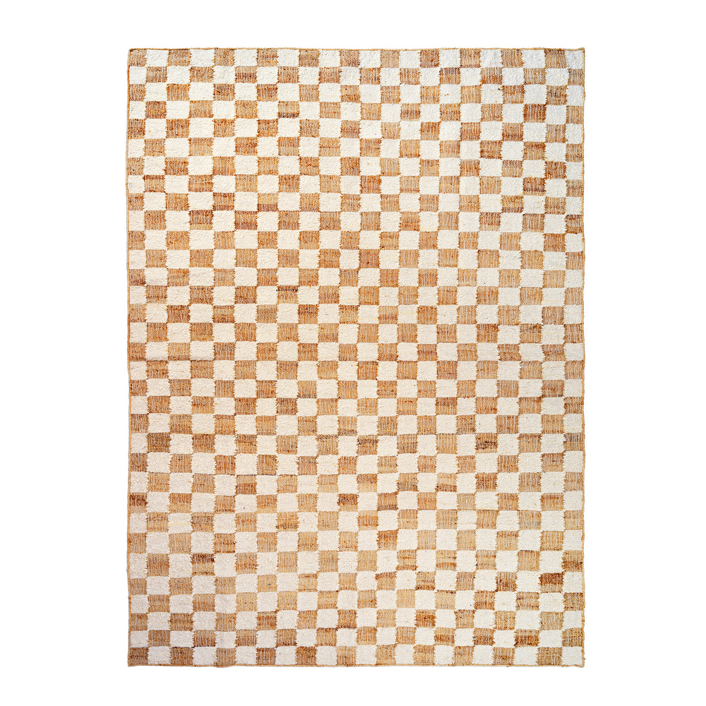 Ferm Living - Check Woll-Jute Teppich | 200 x 300 cm / off-white