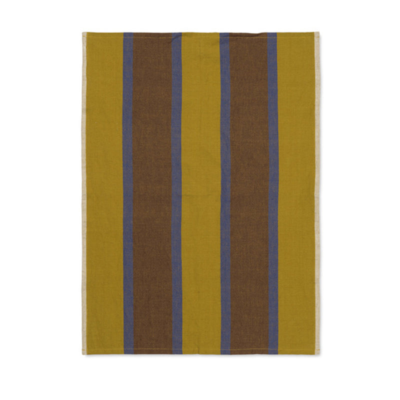 Ferm Living - Hale Geschirrtuch | lime-dunkelblau-chocolate