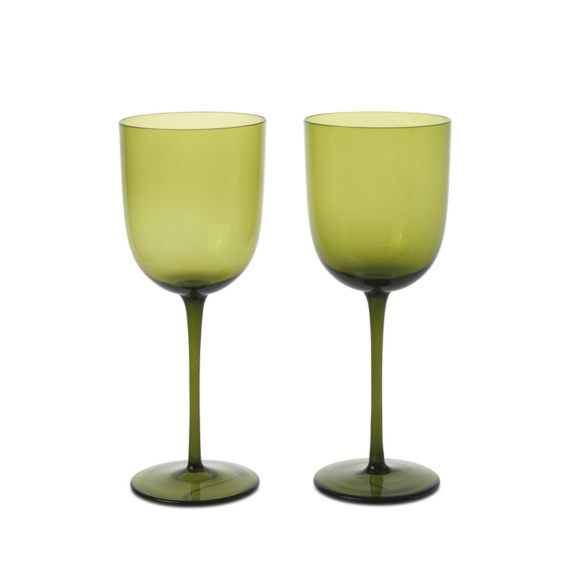 Ferm Living - Host Weinglas | Weißwein / moosgrün