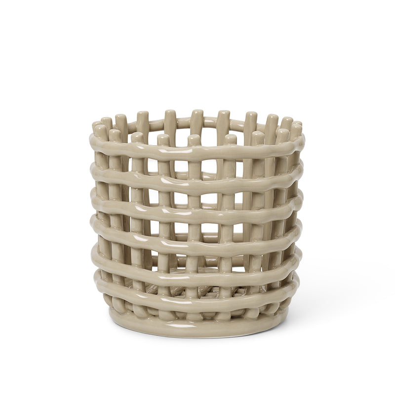 Ferm Living - Keramik Korb | klein / cashmere