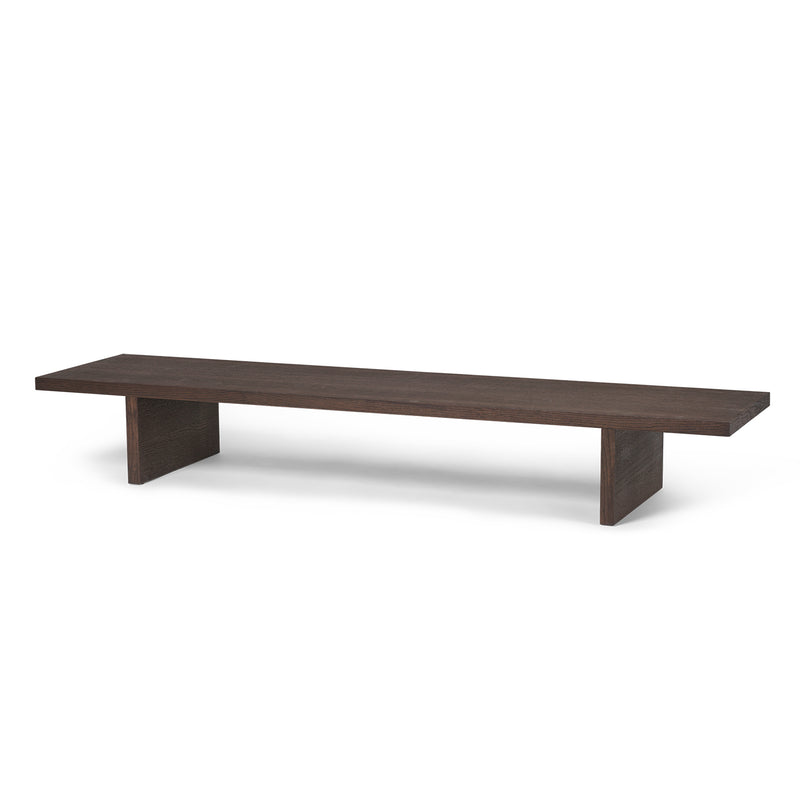 Ferm Living - Kona Low Beistelltisch | Eiche dunkel gebeizt / 140 x 34 cm