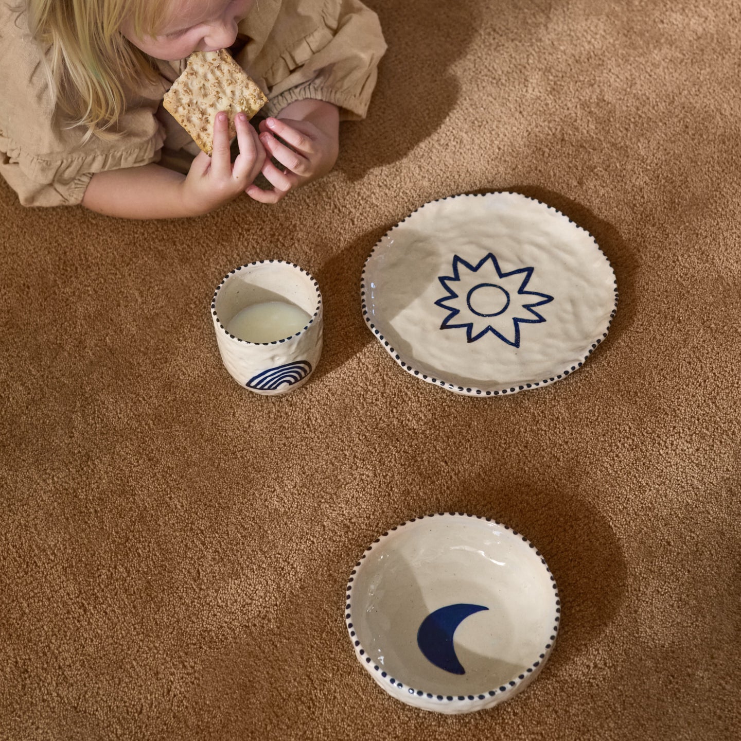 Ferm Living - Naive Ceramic Set | deep blue