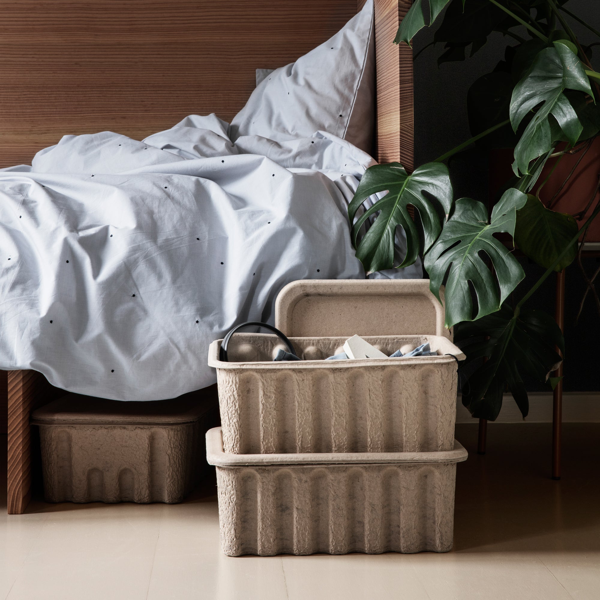 Ferm Living - Paper Pulp Aufbewahrungsbox | groß / braun