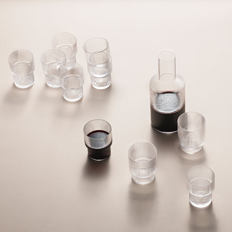 Ferm Living - Ripple Trinkgläser low (4er-Set)