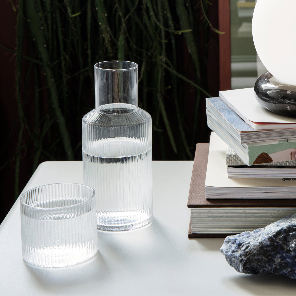 Ferm Living - Ripple Karaffen-Set, klein | clear