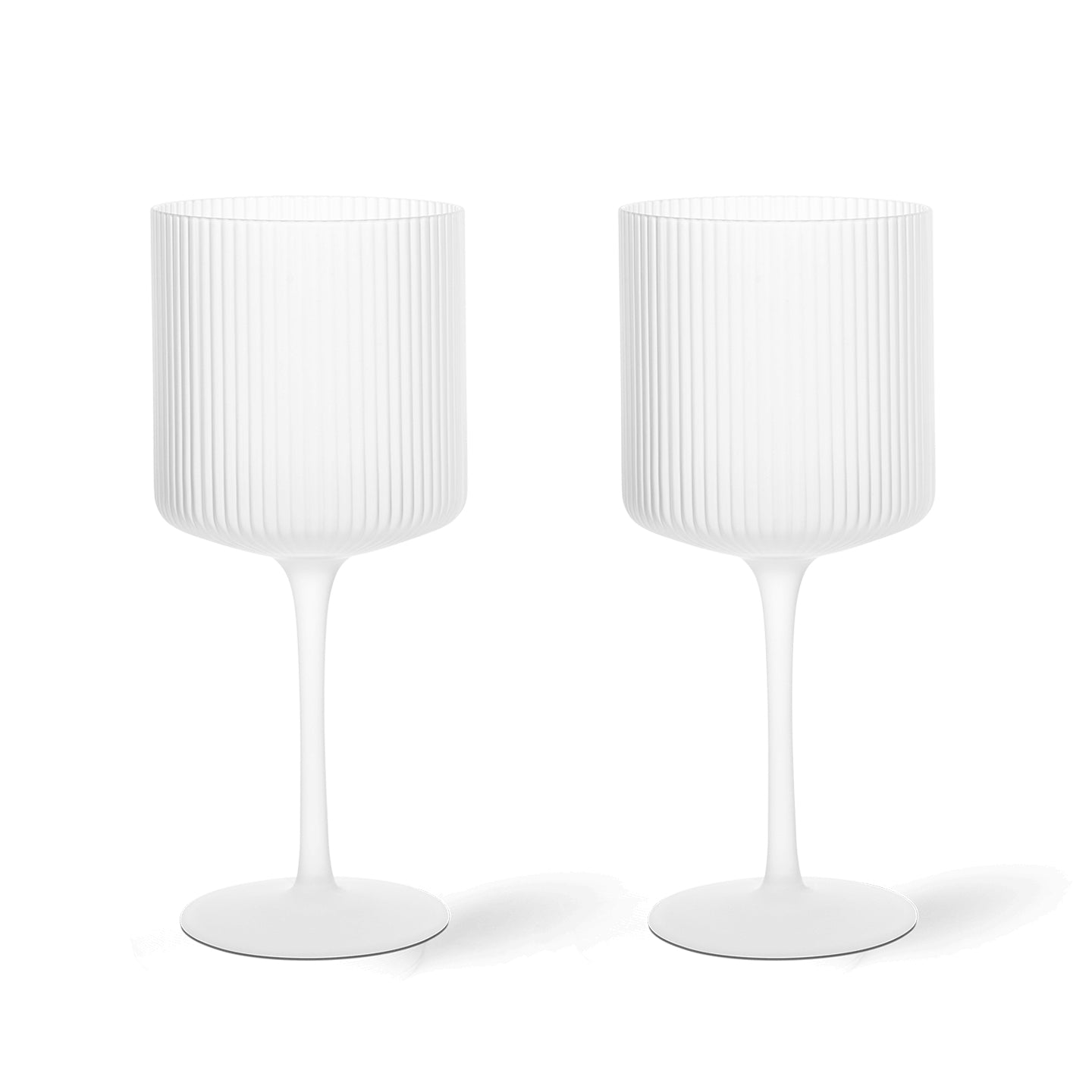 Ferm Living - Ripple Rotweinglas (2er-Set) | frosted