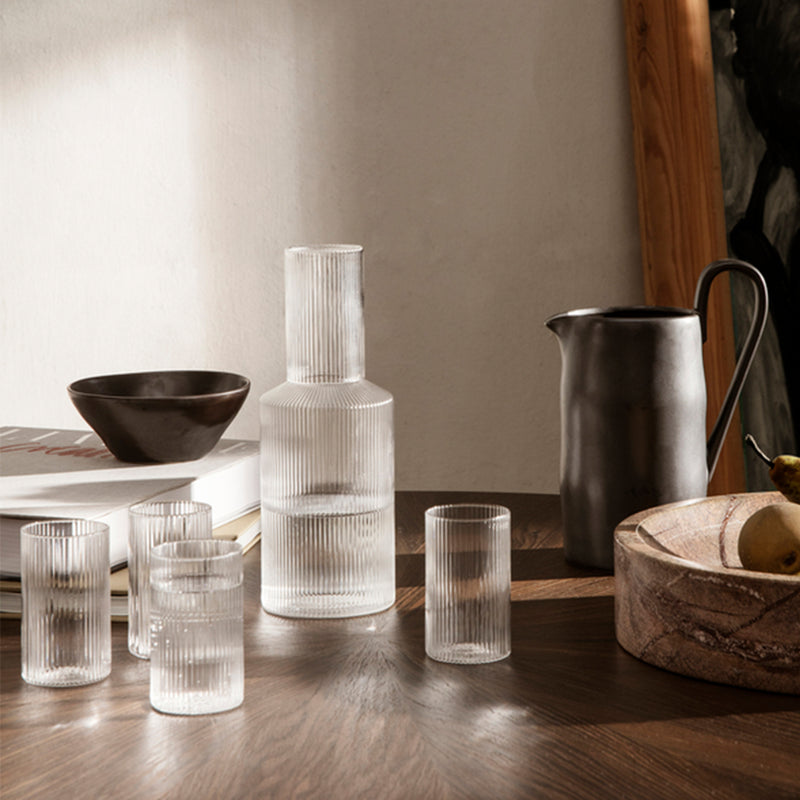 Ferm Living - Ripple Trinkgläser low (4er-Set)