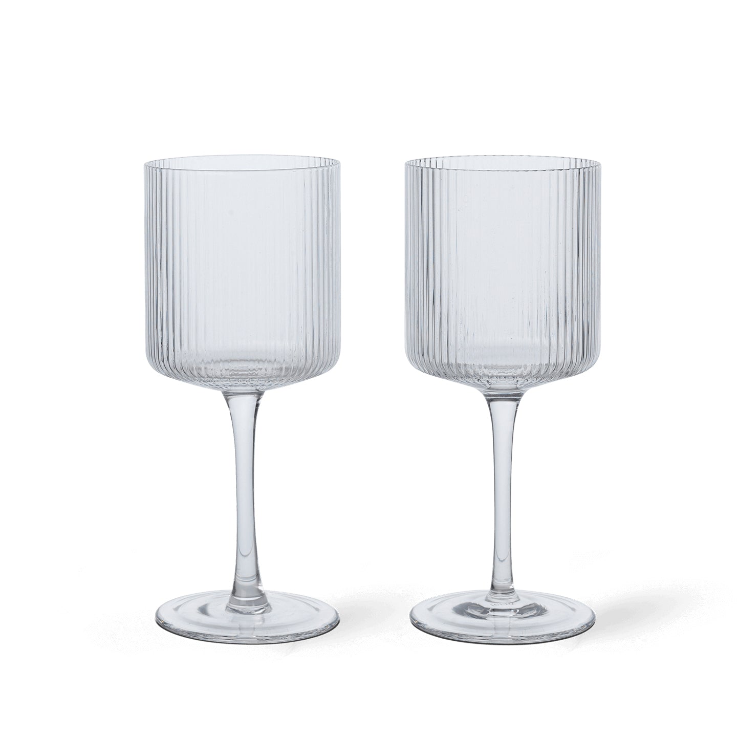 Ferm Living - Ripple Weißweinglas (2er-Set) | clear