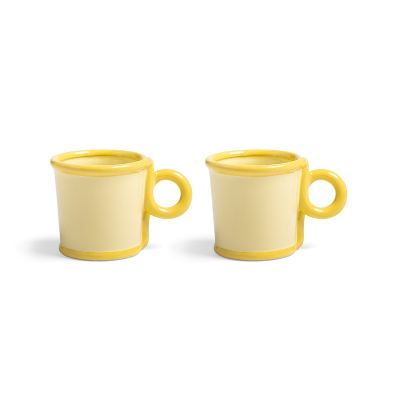 &amp;klevering - Loop Becher mit Henkel 300 ml | gelb