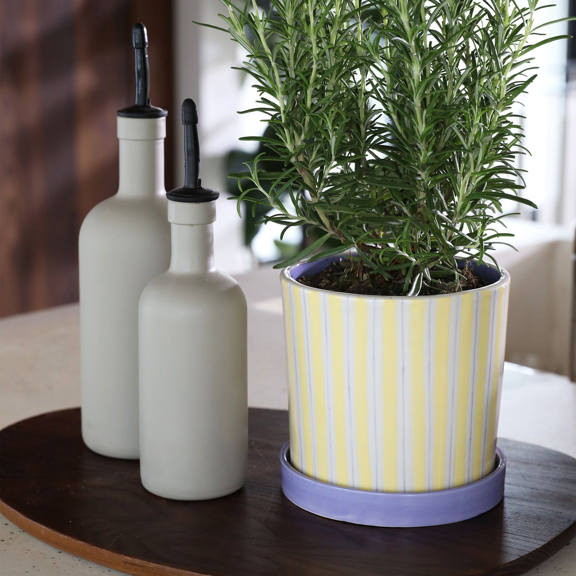 &amp;klevering - Ray Blumentopf | yellow/lila/white
