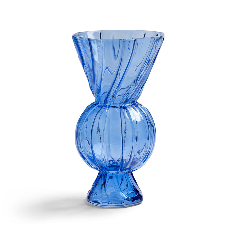 &amp;klevering - Rhombic Glas-Vase | blau
