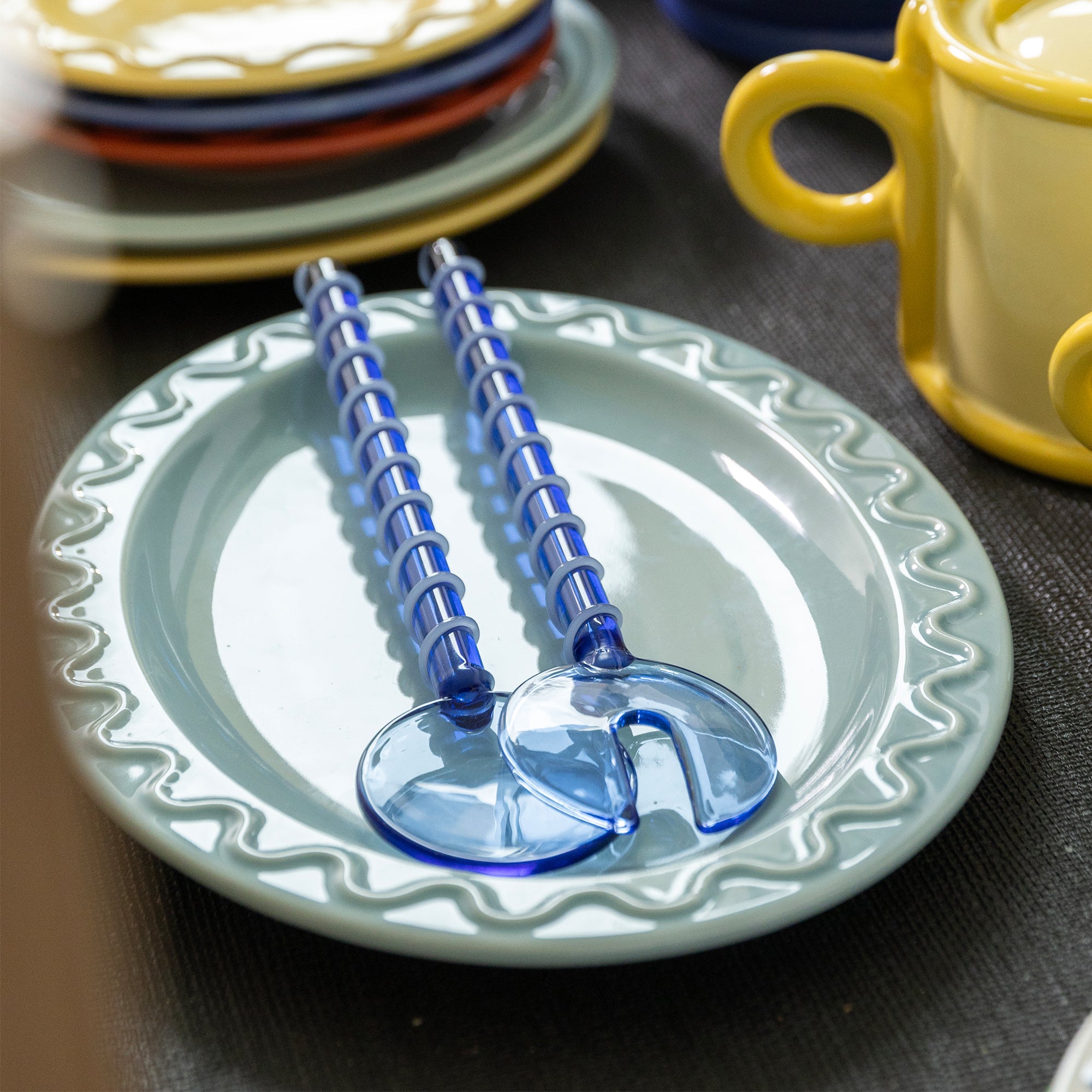 &amp;klevering - Sling Salatbesteck | blau