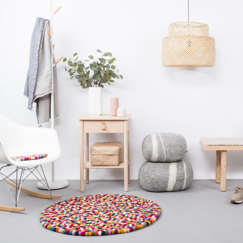 myfelt - Lotte Filzkugelteppich rund