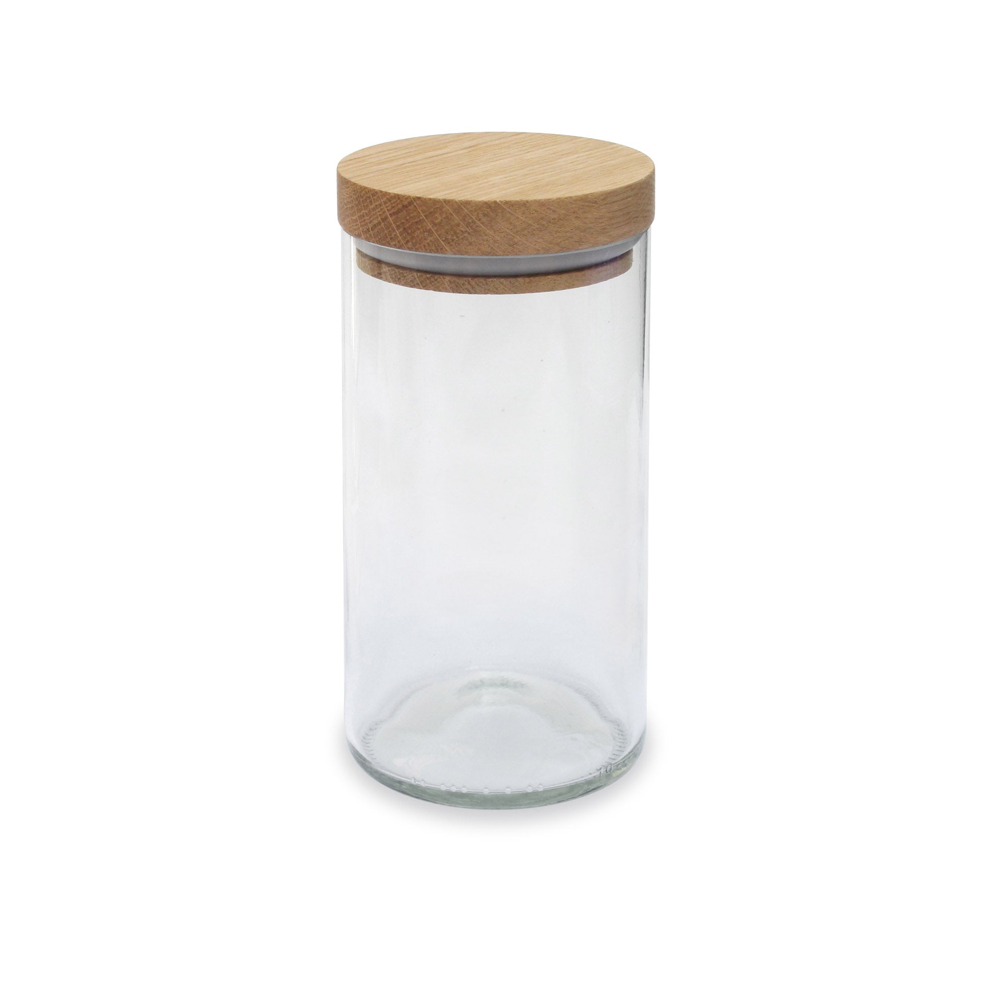 side by side - Vorratsglas | Eiche/klarglas
