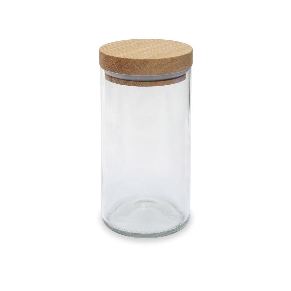 side by side - Vorratsglas | Eiche/klarglas